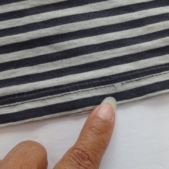 VonZipper Mens Gray Blue/Black Stripe Tank Top Size M Pocket Summer Cotton Blend - Picture 13 of 15